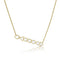 horizontal mixed shapes pendant necklace, petite version, in white diamonds and 18k yellow gold <span class='visuallyhidden'>Call, text 323-404-2959 for shopping help.</span>
